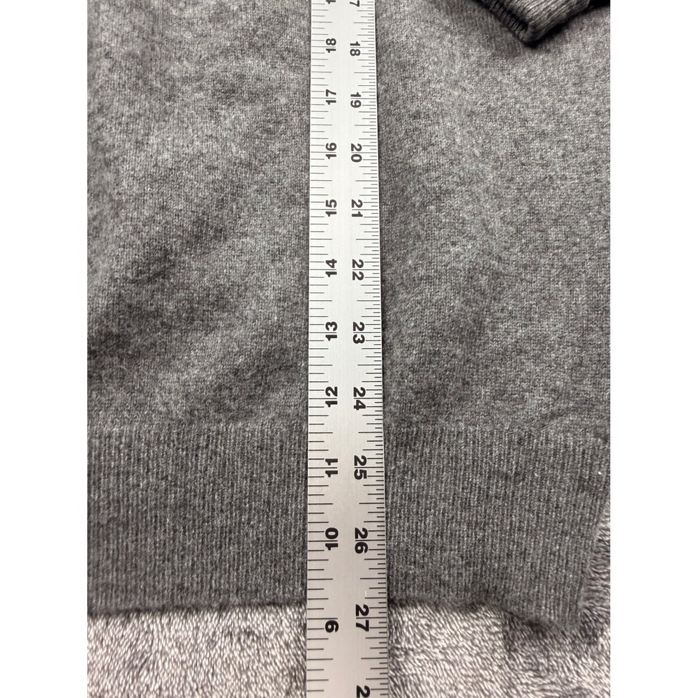 Daniel Bishop 100% Cashmere V-Neck Sweater Mens Large Heather Grey Knit L - Picture 4 of 6